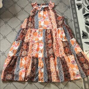 Kaktus Halter Tiered Ruffled Sundress